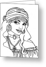 155x226 Gypsy Sketch Framed Print By Scarlett Royal - Gypsy Sketch