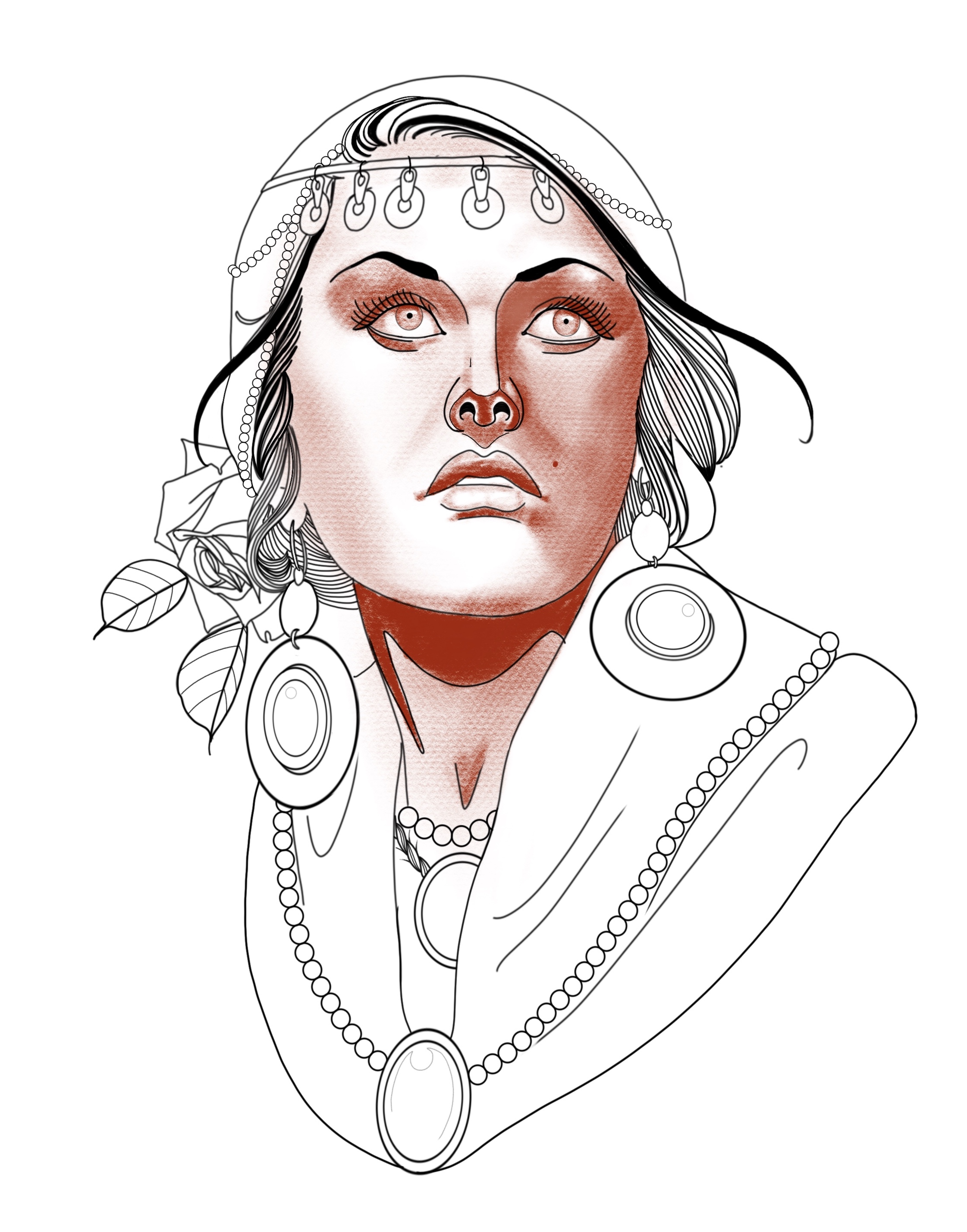 2242x2856 Rough Sketch Of A Gypsy Girl Steemit - Gypsy Sketch
