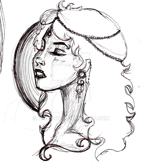 600x705 Gypsy Sketch By Biana117 - Gypsy Sketch