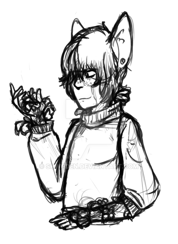 600x823 Flower Gyro Sketch By Shweden - Gyro Sketch