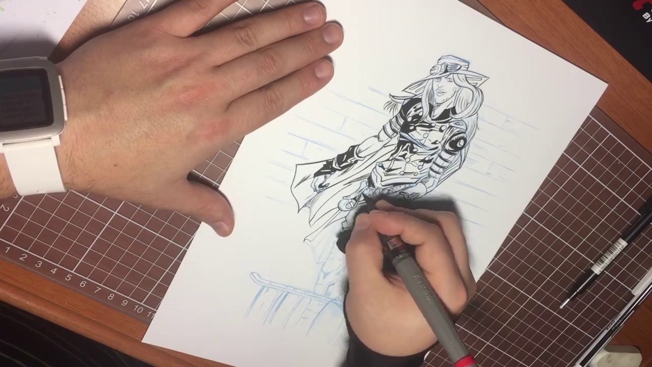 1280x720 Gyro Zeppeli Speed Drawing Copic Sketch - Gyro Sketch