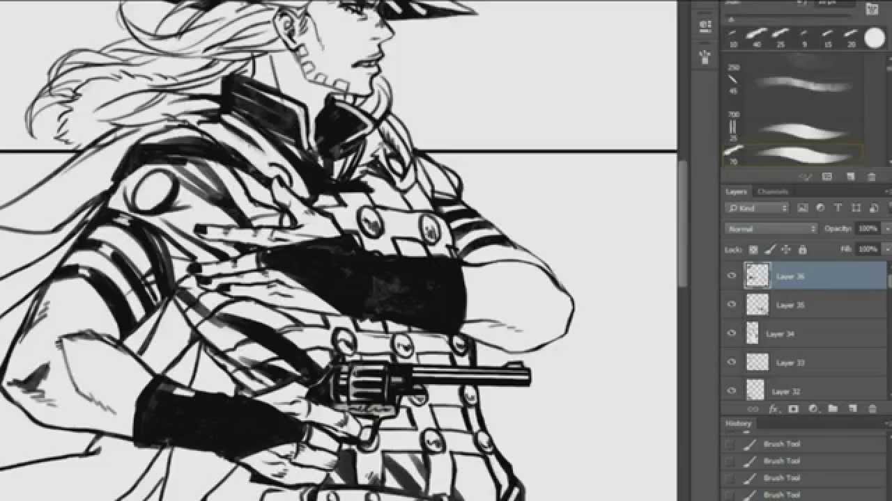 1280x720 Speedpaint Gyro Zeppeli - Gyro Sketch