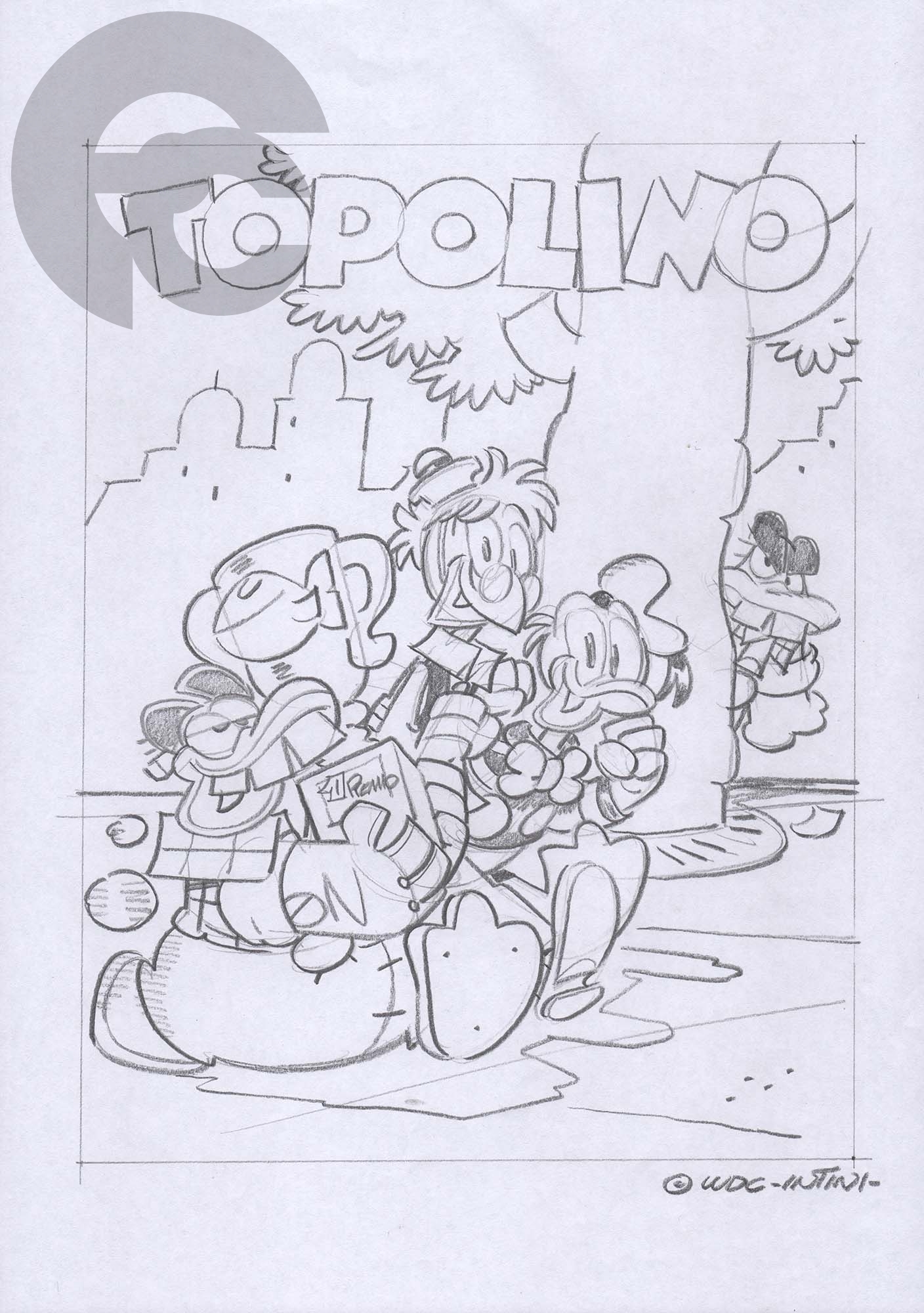 1408x2000 Topolino - Gyro Sketch