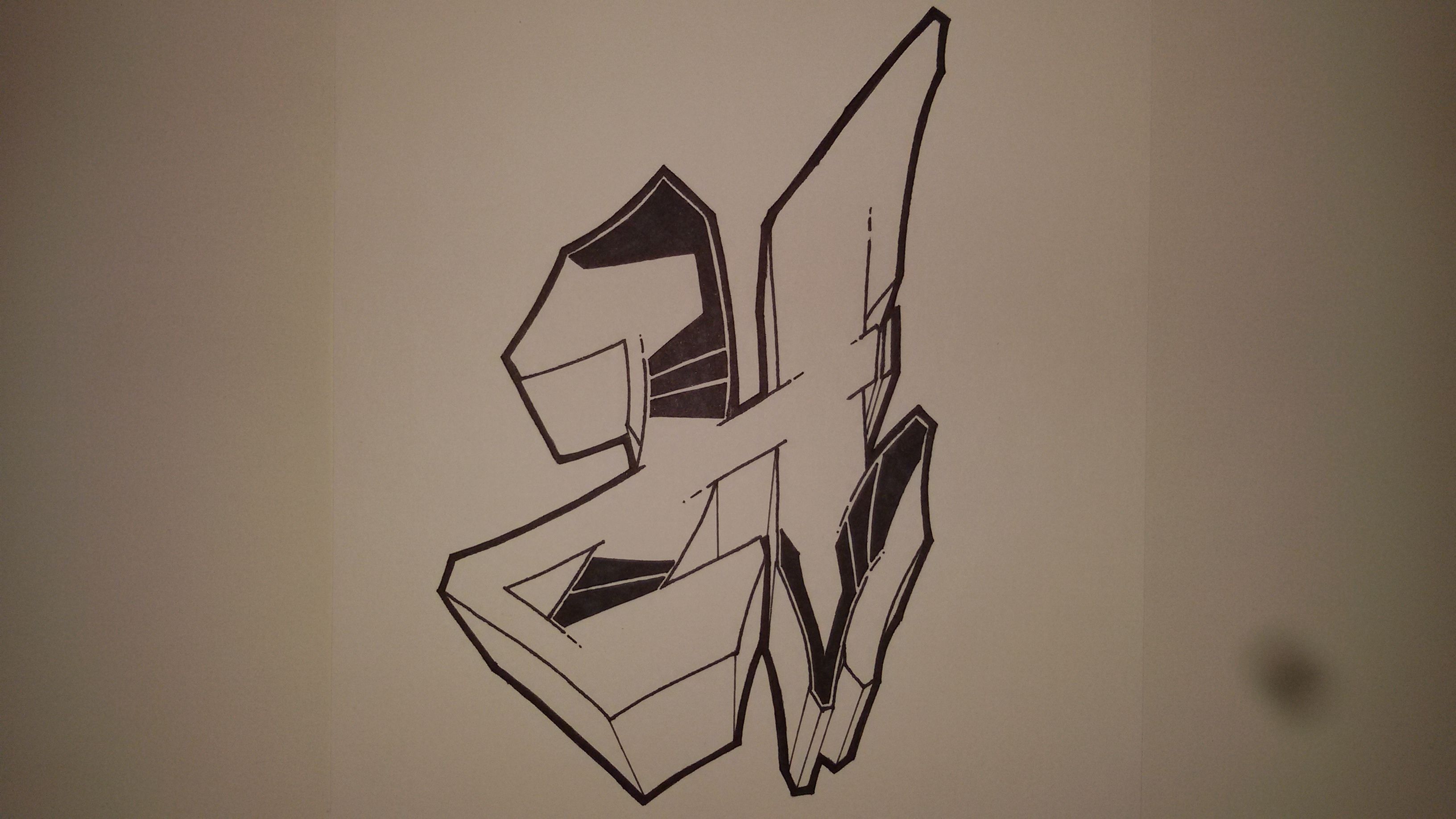 3264x1836 Graffiti Alphabet - H Sketch