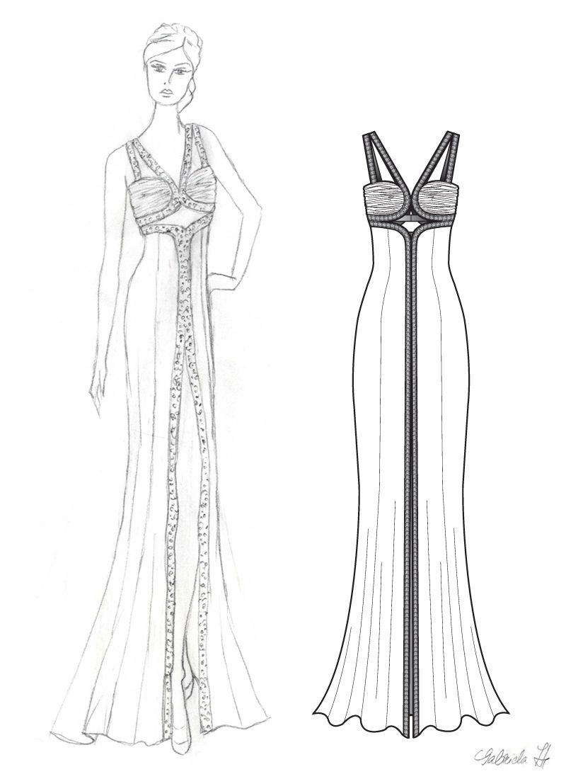 800x1100 H Couture Sketch - H Sketch