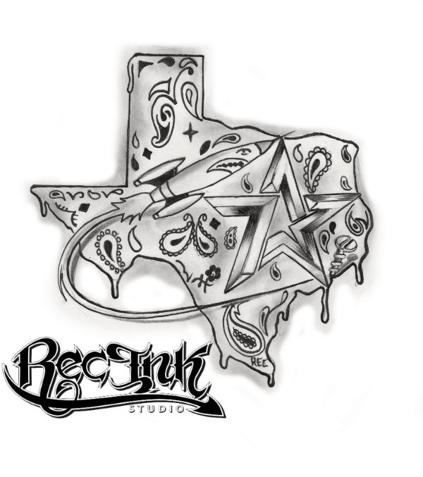 600x677 Texas Made, H Town Tattoo,713 ,screwston By Txrec - H Sketch