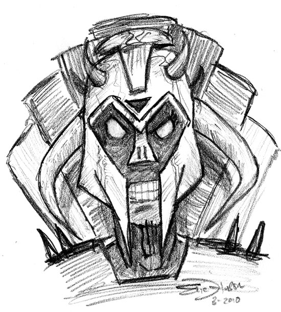 550x611 Deity A Day 3 Hades - Hades Sketch