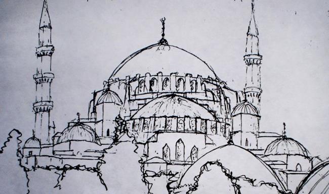Hagia Sophia Sketch at PaintingValley.com | Explore collection of Hagia