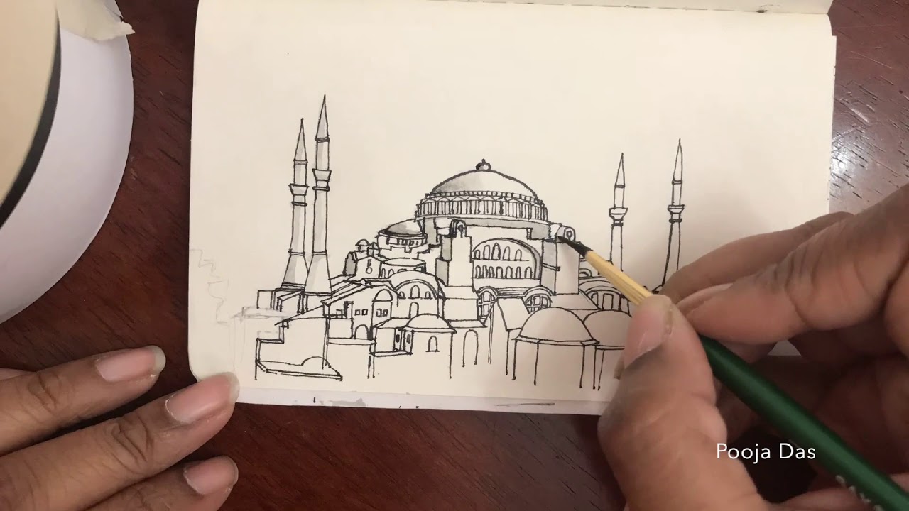 1280x720 Hagia Sophia Sketch - Hagia Sophia Sketch