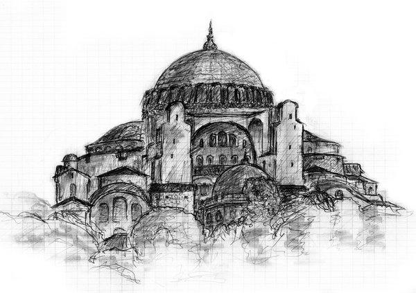 600x423 Hagia Sophia By Turorudolf - Hagia Sophia Sketch