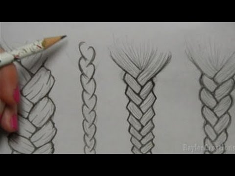 480x360 How To Draw Hair Braids - Hair Braid Sketch