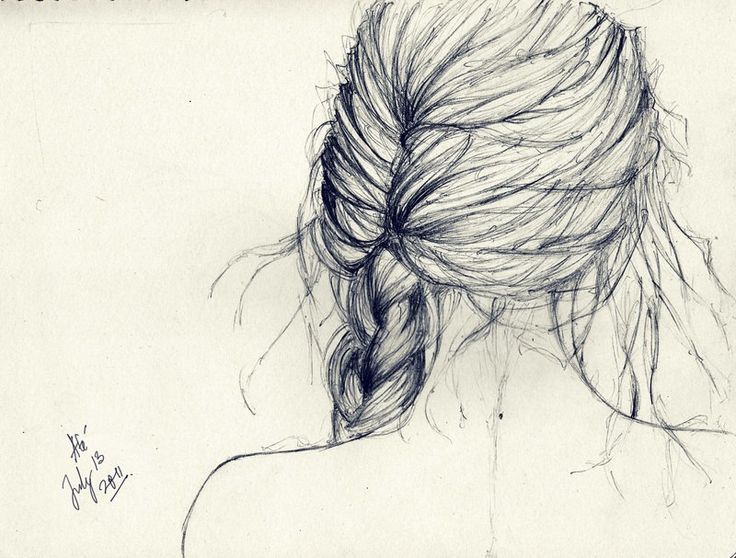 Hair Braid Sketch At Explore Collection Of Hair