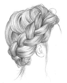 236x291 My New French Braid Pen Drawing! Hair Styles - Hair Braid Sketch
