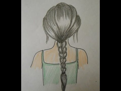 480x360 How To Draw Hair Braids Easy Drawing Step By Step For Kids And - Hair Braid Sketch
