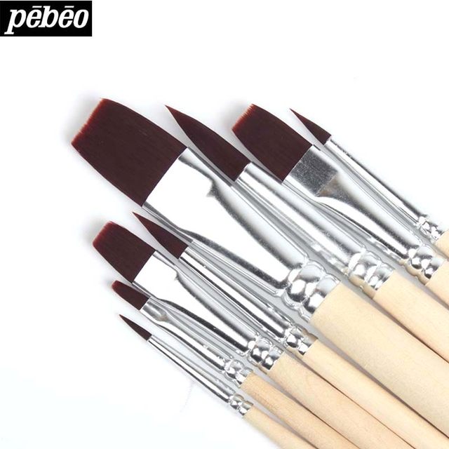 640x640 Online Shop Pebeo 8pcs Nylon Hair Solid Watercolor Painting Brush - Hair Brush Sketch