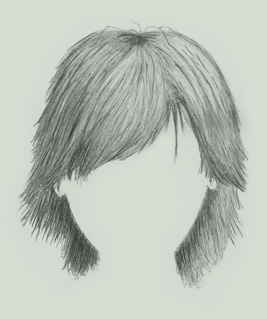 525x627 Hair - Hair Pencil Sketch