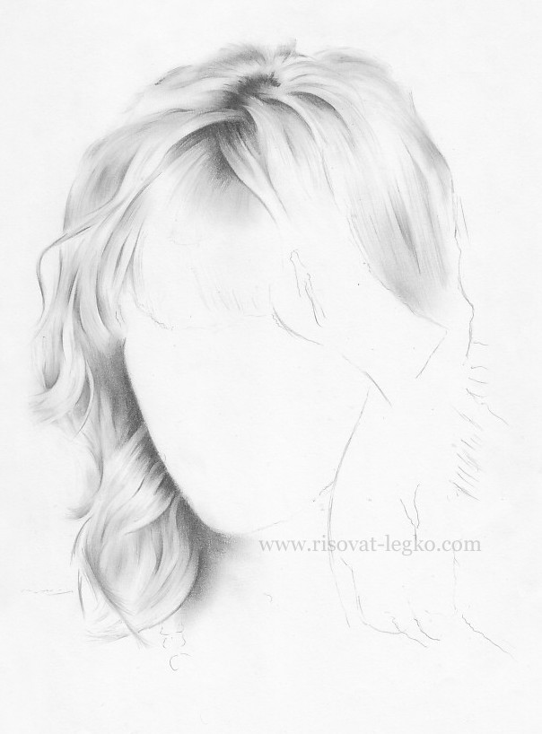 604x818 How To Draw Step By Step Hair Blonde Hair - Hair Pencil Sketch