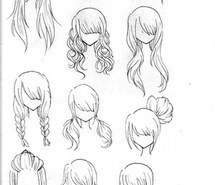 Hair Pencil Sketch at PaintingValley.com | Explore collection of Hair ...