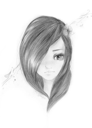 320x443 Sketch - Hair Pencil Sketch