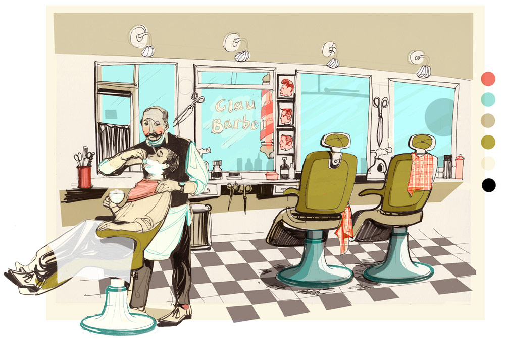 1000x681 Hair Salon And Digital Ad Agency - Hair Salon Sketch