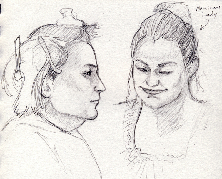 755x609 Sketch 32 Hair Salon Sketches Meli Hitchcock Illustration - Hair Salon Sketch