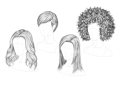 400x277 How To Draw Hair Step By Step - Hair Sketch Tutorial