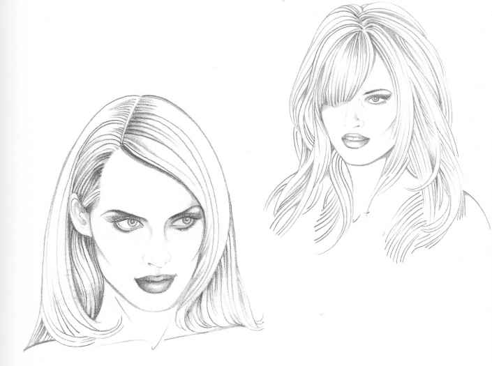 705x525 Types Of Hairstyle - Hair Sketches