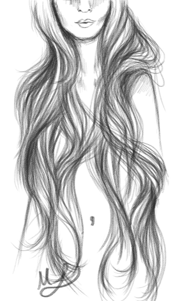 571x1000 Hair Megan Leitschuh - Hair Sketches