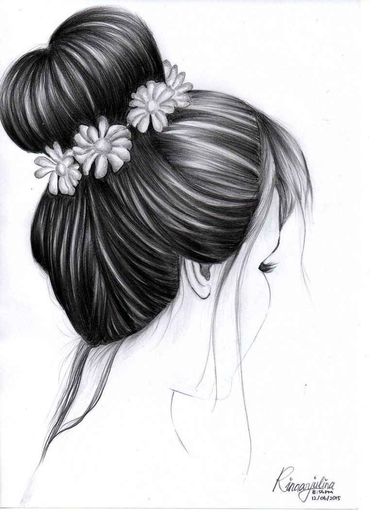 762x1049 Hair (Sketch) By Rinaarjulina10 - Hair Style Sketch