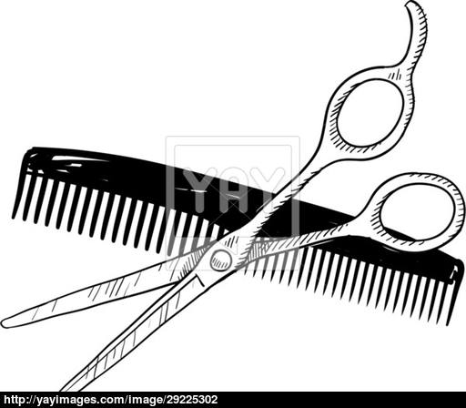 512x448 Haircut Objects Sketch Vector - Haircut Sketch