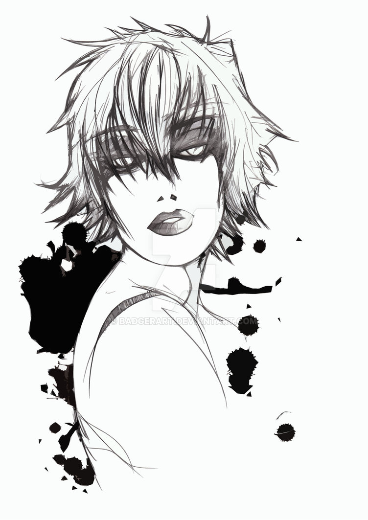 752x1063 Haircut Sketch By Badgerart - Haircut Sketch