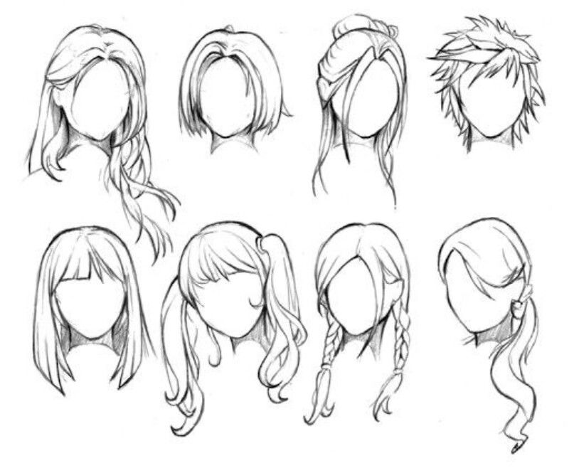 800x658 Image Result For Girls Drawing In Anime Sketches - Hairstyle Sketches