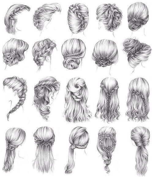 500x580 Types Of Hairstyles . Sketch Hair Style Sketches - Hairstyles Sketch