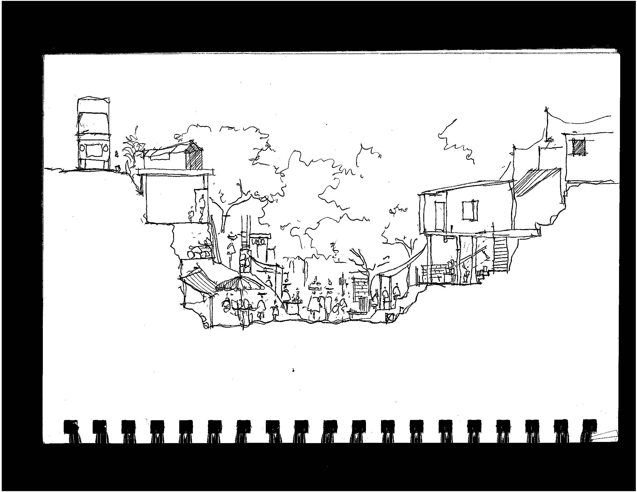 2200x1700 Hazard Or Nature Connecting Neighborhoods The Ravine - Haiti Sketch