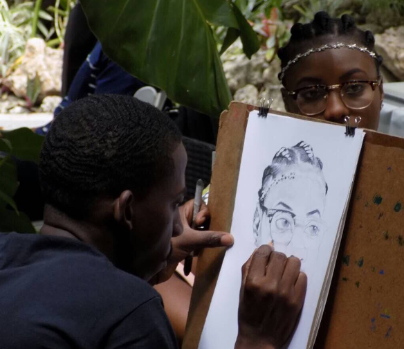 584x504 Living Hart Haiti Creatives Gathering In Port Au Prince This - Haiti Sketch