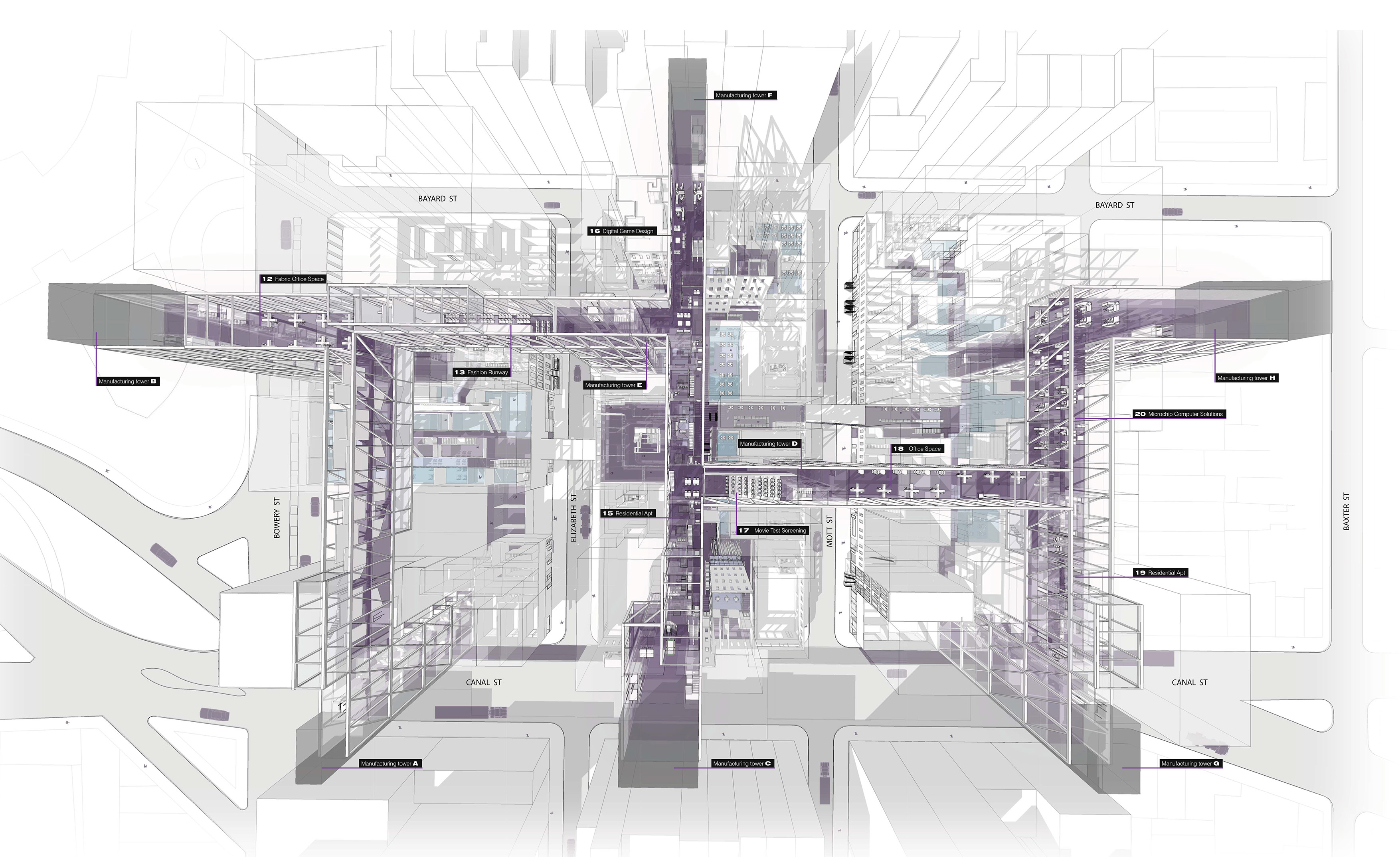 3508x2148 Typological Correction In Chinatown Charles Hajj Archinect - Hajj Sketch