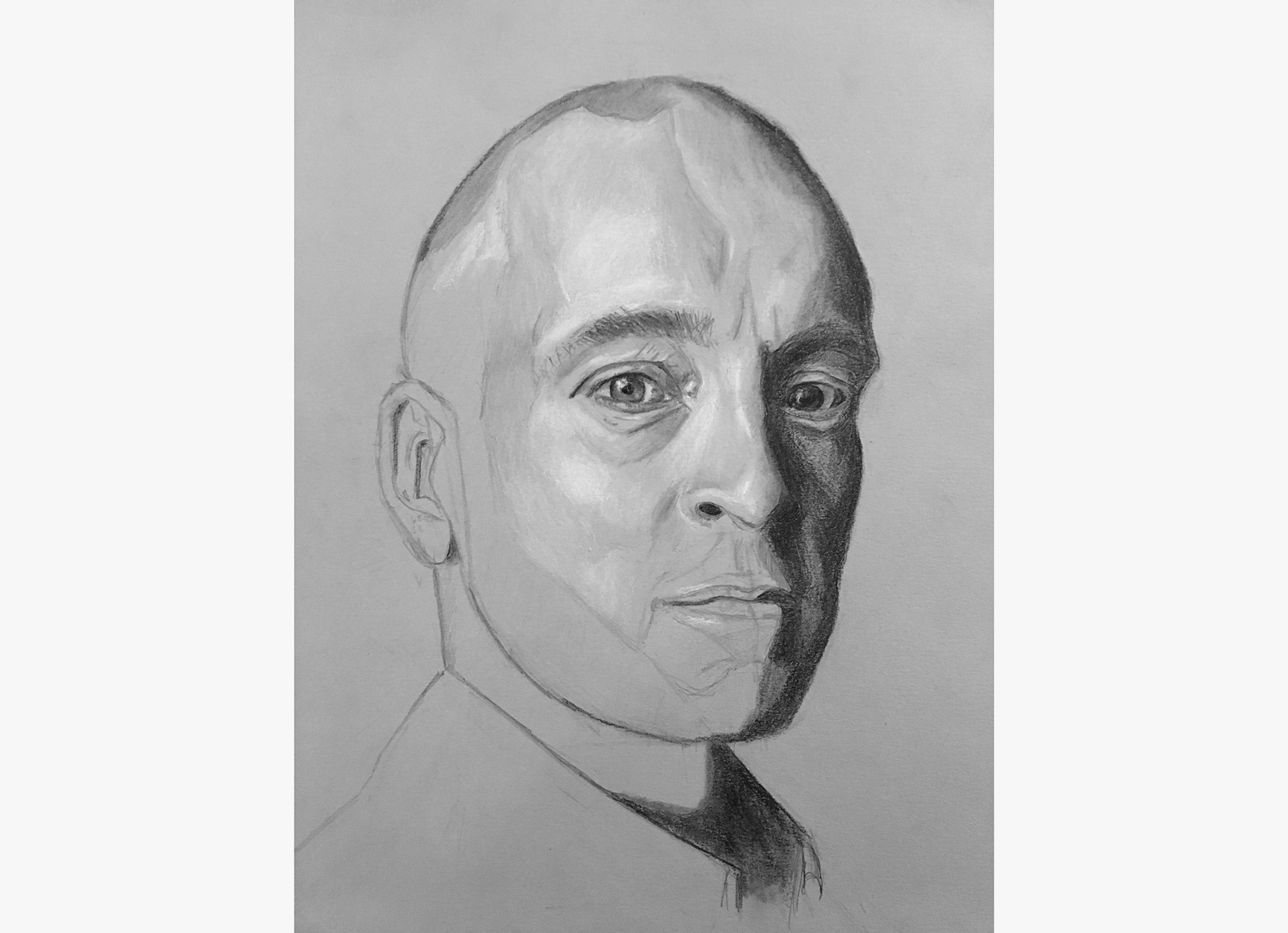 1600x1159 How I Learned To Draw Realistic Portraits In Only 30 Days - Half Face Sketch