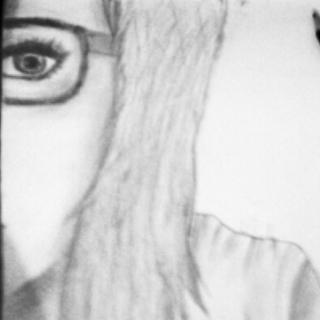 320x320 Drawing Of Half My Faceeee - Half Face Sketch