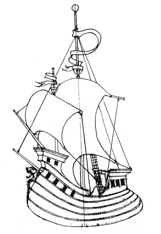 331x480 Filehalfmoonweathervanesketch.jpg - Half Moon Sketch