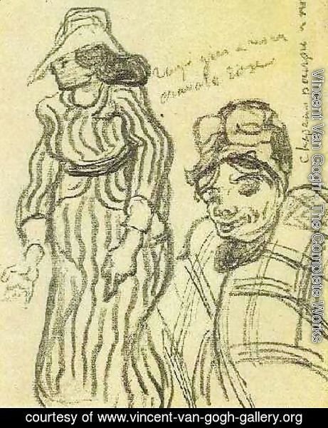 461x600 Vincent Van Gogh - Half Sketch