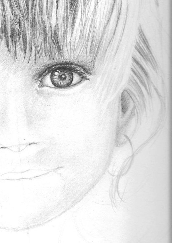 600x848 Pencil Half Sketch By Dorcyy - Half Sketch