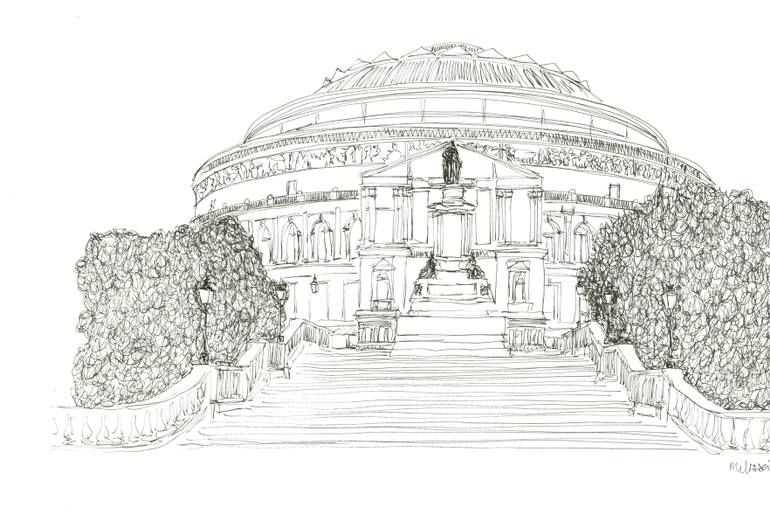 770x514 Royal Albert Hall Drawing By Melissa Turland Saatchi Art - Hall Sketch