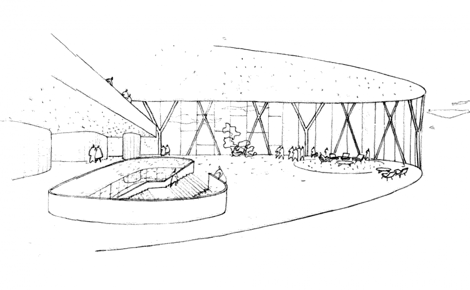 960x593 Doshi Toronto City Hall Skc 002.png South Asia - Hall Sketch