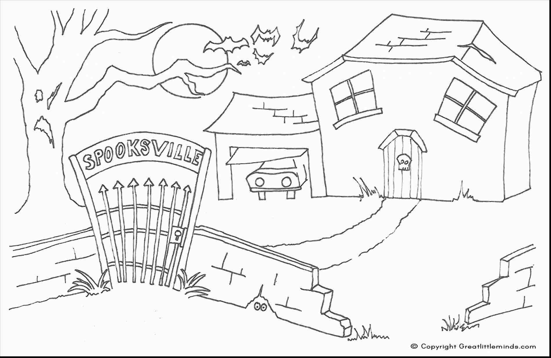 1899x1232 Halloween Haunted House Drawings - Halloween House Sketch