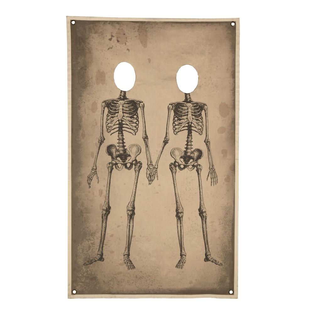 1000x1000 Home Accents Holiday 72.75 In. Skeleton Couple Photo Banner - Halloween Skeleton Sketch