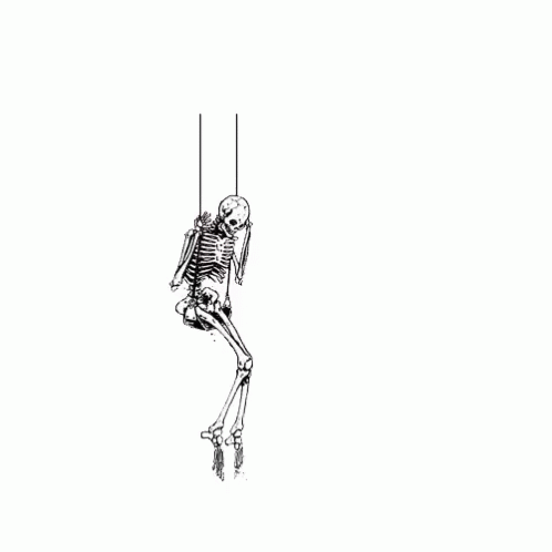 498x498 Skeleton Swing Gif - Halloween Skeleton Sketch
