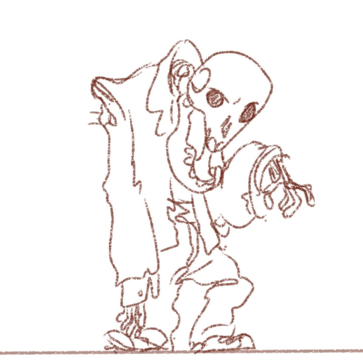 1200x1200 Alex Velazquez On Twitter Back To The Basics. - Halloween Skeleton Sketch