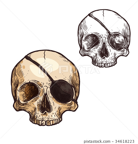 450x468 Halloween Vector Sketch Icon Skull Skeleton - Halloween Skull Sketch