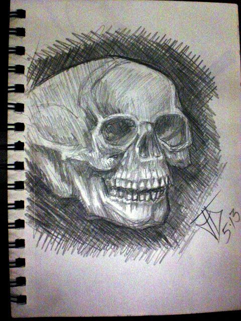 480x640 Halloween Skull Sketch - Halloween Skull Sketch
