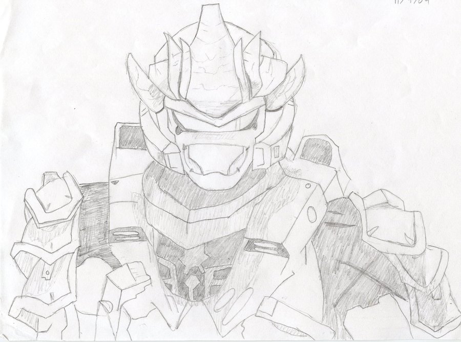 900x669 Halo 3 Hayabusa Armor By Superstar2012 - Halo 3 Sketch